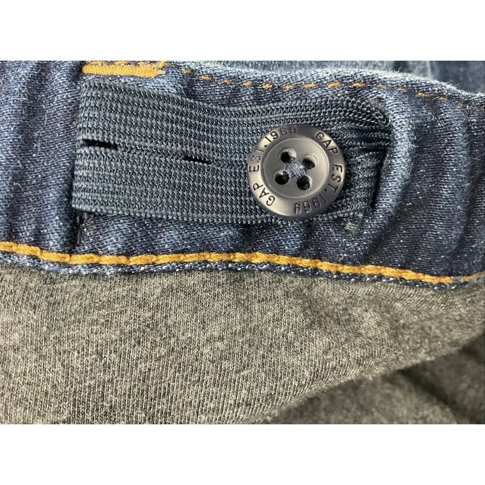 Gap Kids 1969 Girls 12 Denim Jeans Regular Straight Knit Lined Medium Wash‎